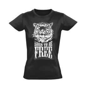 Felirat "tigris" női póló (fekete)
