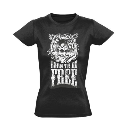 Felirat "tigris" női póló (fekete)