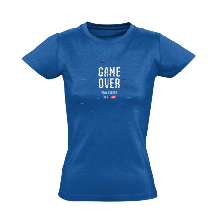 Play again gamer női póló (kék)