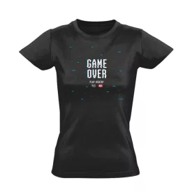 Play again gamer női póló (fekete)