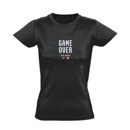 Play again gamer női póló (fekete)