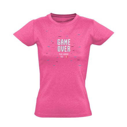 Play again gamer női póló (rózsaszín)