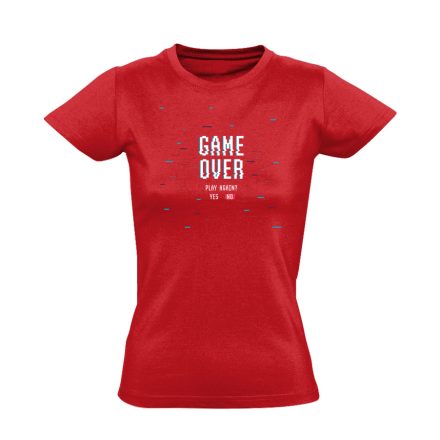 Play again gamer női póló (piros)