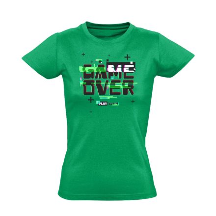 Game over gamer női póló (zöld)