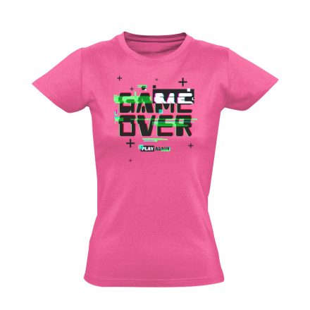 Game over gamer női póló (rózsaszín)