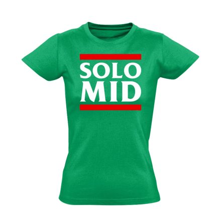 Solo mid gamer női póló (zöld)