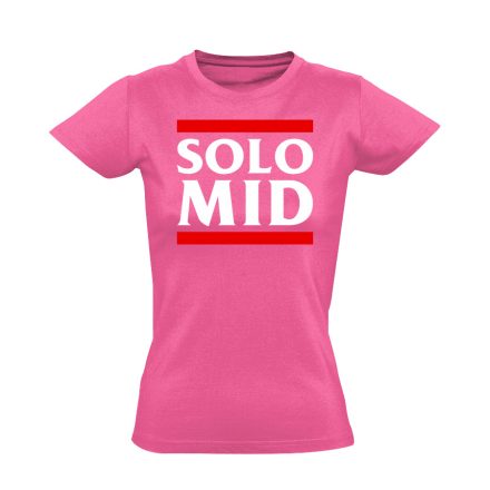 Solo mid gamer női póló (rózsaszín)