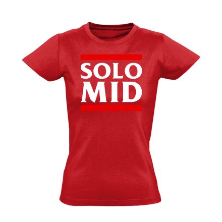 Solo mid gamer női póló (piros)