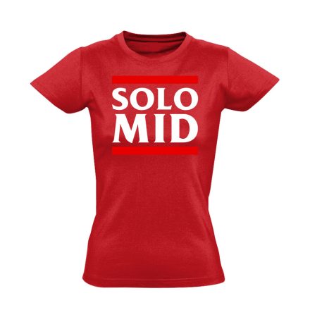 Solo mid gamer női póló (piros)