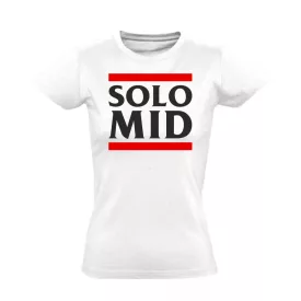 Solo mid gamer női póló (fehér)