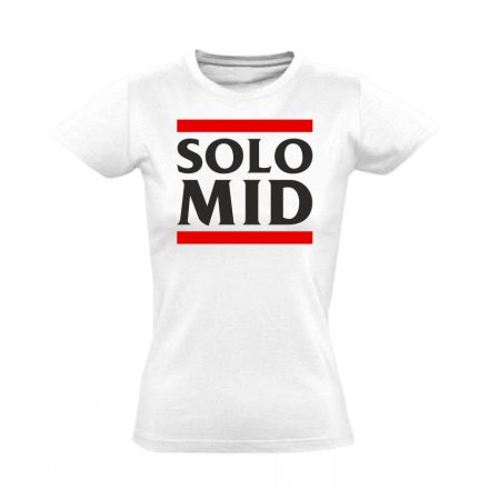 Solo mid gamer női póló (fehér)