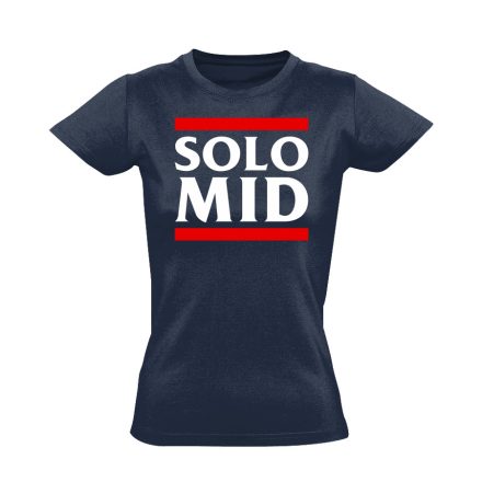 Solo mid gamer női póló (tengerészkék)