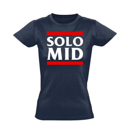 Solo mid gamer női póló (tengerészkék)