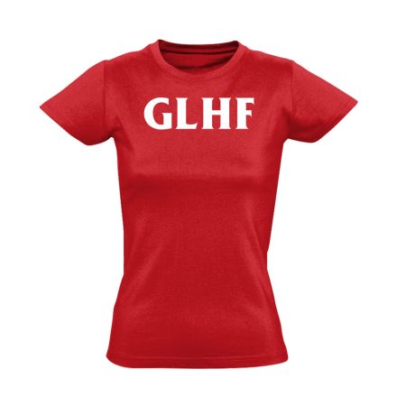GLHF gamer női póló (piros)