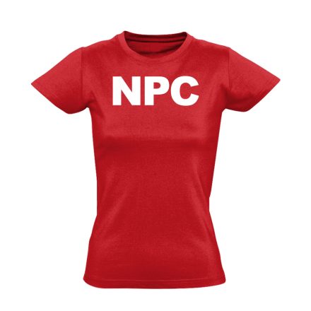 NPC gamer női póló (piros)