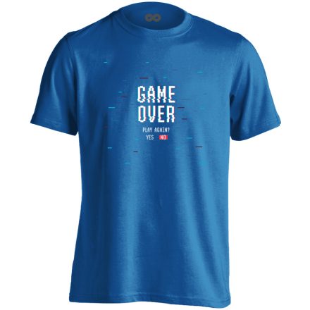 Play again gamer férfi póló (kék)