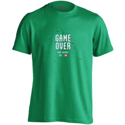 Play again gamer férfi póló (zöld)