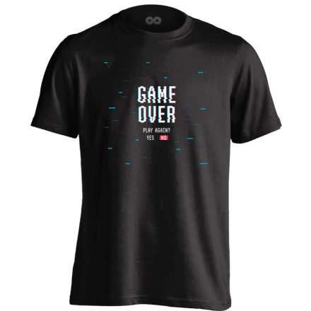 Play again gamer férfi póló (fekete)