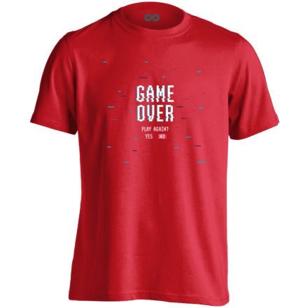 Play again gamer férfi póló (piros)