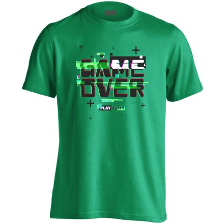Game over gamer férfi póló (zöld)