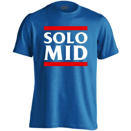 Solo mid gamer férfi póló (kék)
