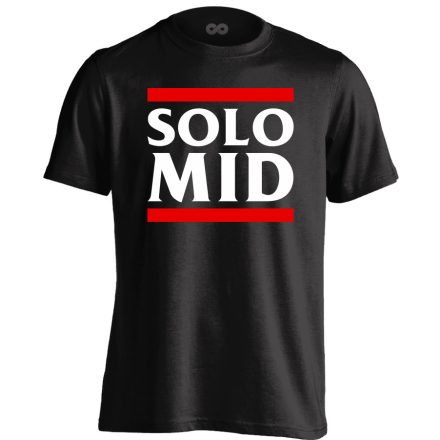 Solo mid gamer férfi póló (fekete)