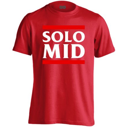 Solo mid gamer férfi póló (piros)