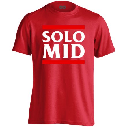 Solo mid gamer férfi póló (piros)