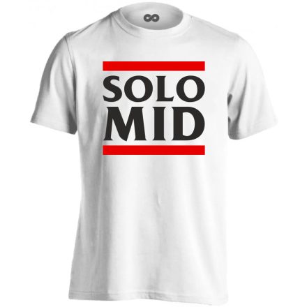 Solo mid gamer férfi póló (fehér)
