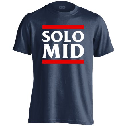 Solo mid gamer férfi póló (tengerészkék)