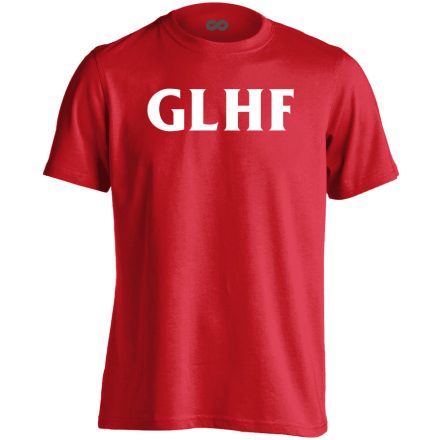 GLHF gamer férfi póló (piros)