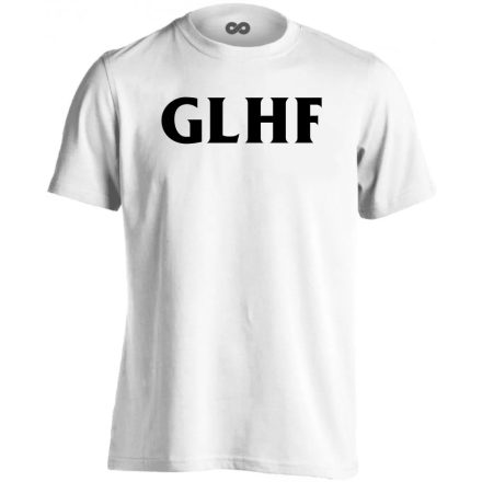 GLHF gamer férfi póló (fehér)