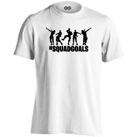 #squadgoals gamer férfi póló (fehér)