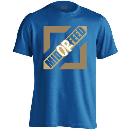 MID OR FEED gamer férfi póló (kék)