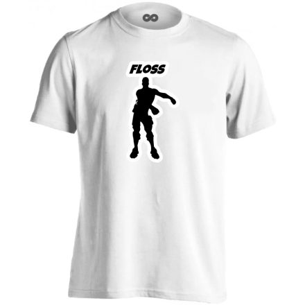 FLOSSnite gamer férfi póló (fehér)