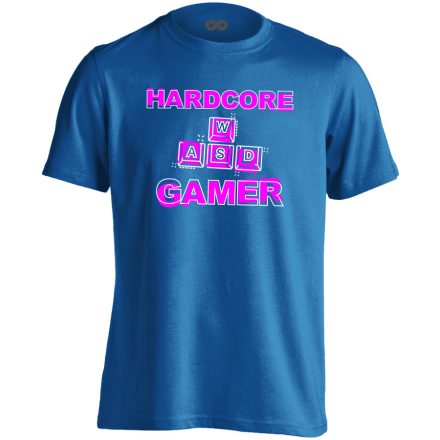 Hardcore gamer férfi póló (kék)