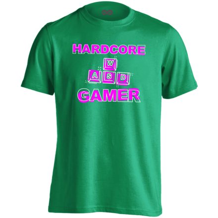 Hardcore gamer férfi póló (zöld)