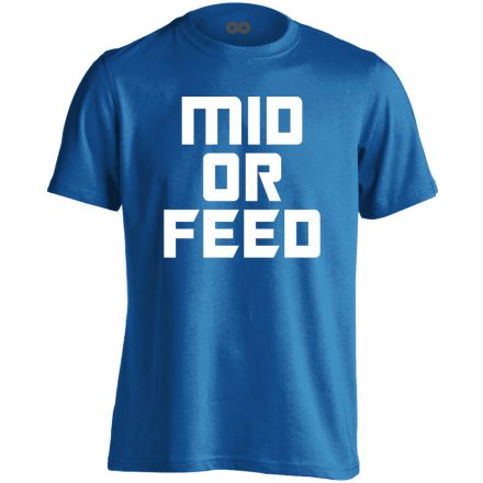 Mid or feed gamer férfi póló (kék)