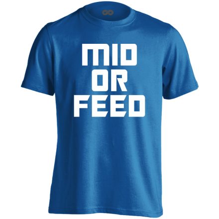 Mid or feed gamer férfi póló (kék)