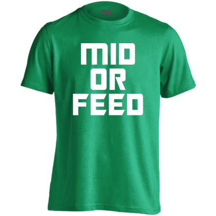 Mid or feed gamer férfi póló (zöld)