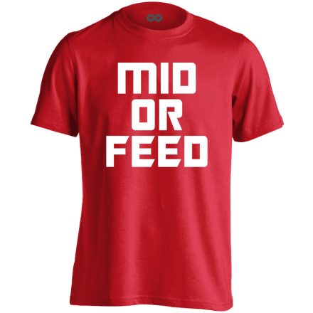Mid or feed gamer férfi póló (piros)