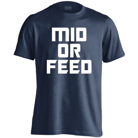 Mid or feed gamer férfi póló (tengerészkék)