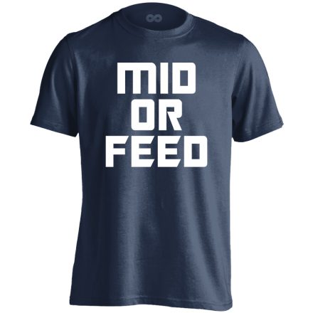 Mid or feed gamer férfi póló (tengerészkék)