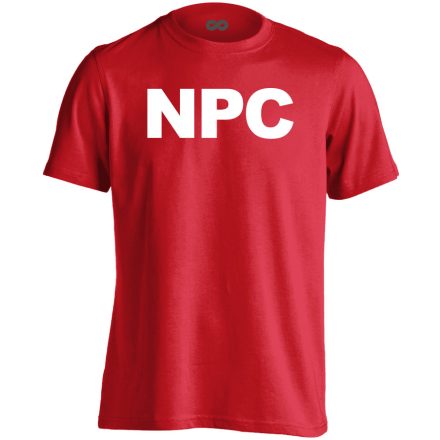 NPC gamer férfi póló (piros)