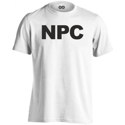 NPC gamer férfi póló (fehér)