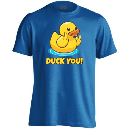 Duck you cool férfi póló (kék)