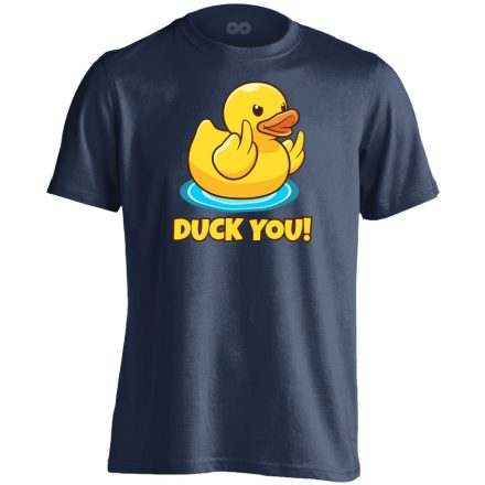 Duck you cool férfi póló (tengerészkék)