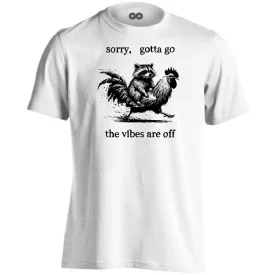 The vibes are off cool férfi póló (fehér)