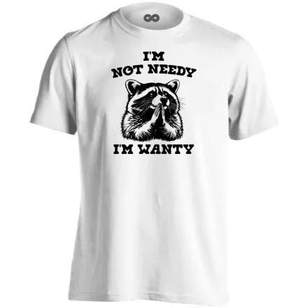 I am wanty cool férfi póló (fehér)