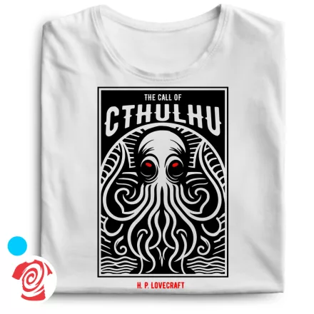 Az Ébredő Cthulhu cool férfi póló (fehér)